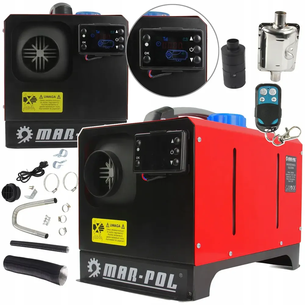 Автономний дизельний обігрівач Mar-Pol M80950 8 кВт 12V/230V переносний з LCD-екраном та пультом ДК